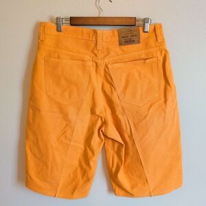Code Zero Denim Shorts Mens 34 Orange Vintage 90s Made in USA Skater Streetwear